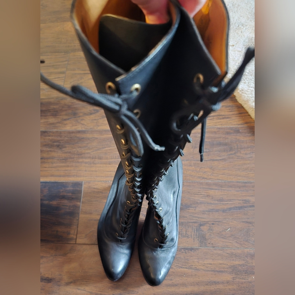 John Fluevog 2nd miracles Logan black boots size 9